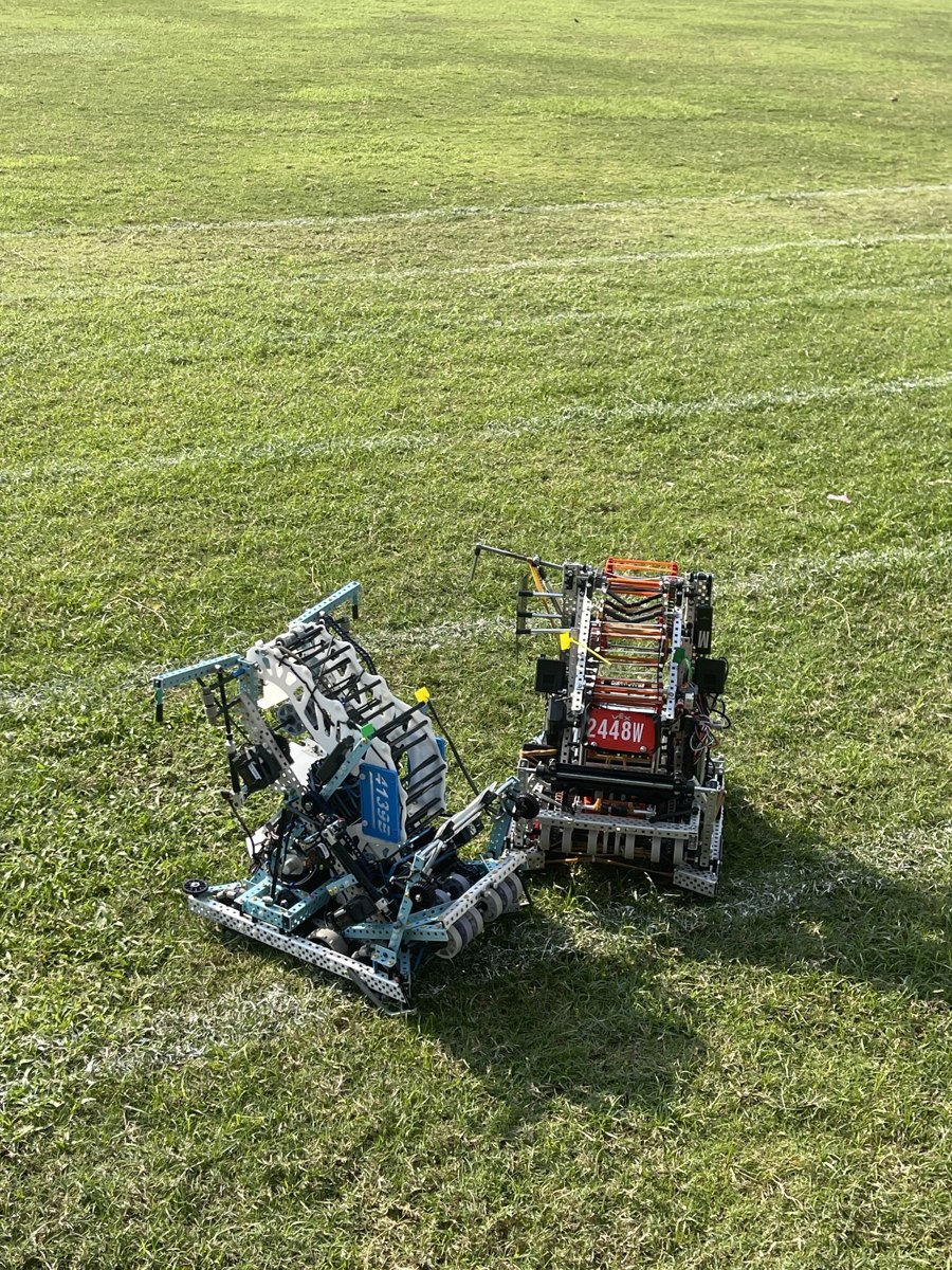 VEX robots photographed outdoors